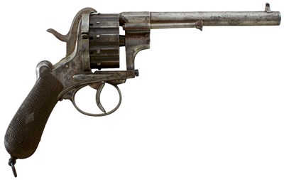 Lot A SCARCE 9MM ENGLISH TWELVE-SHOT PINFIRE REVOLVER