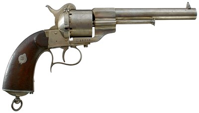 Lot A CLEAN 11MM FRENCH MODEL 1854 SIX-SHOT PINFIRE CAVALRY REVOLVER