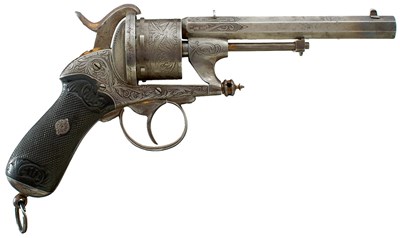 Lot A GOOD QUALITY 11MM FRENCH SIX-SHOT PINFIRE REVOLVER