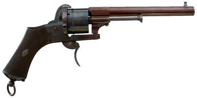 Lot A 9MM BELGIAN SIX-SHOT PINFIRE SERVICE REVOLVER