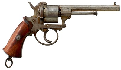 Lot A 9MM BELGIAN SIX-SHOT PINFIRE SERVICE TYPE REVOLVER