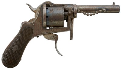 Lot A SCARCE 7MM ENGLISH SIX-SHOT PINFIRE REVOLVER