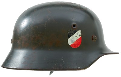 Lot THIRD REICH HEER DOUBLE DECAL M40 HELMET