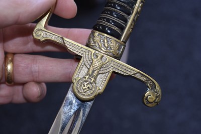 Lot 801 - A RARE THIRD REICH SS OFFICER'S ARMY PATTERN SWORD