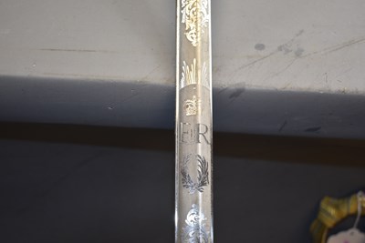 Lot 601 - AN EIIR ARMY SERVICE CORPS OFFICER'S SWORD