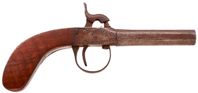 Lot A 54-BORE BELGIAN PERCUSSION BOXLOCK POCKET PISTOL