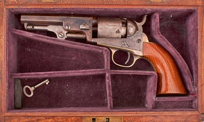 Lot A CRISP CASED .31 CALIBRE FIVE-SHOT PERCUSSION COLT POCKET REVOLVER