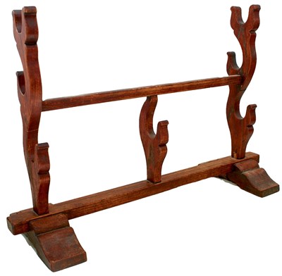 Lot 32 - A JAPANESE BEECH SWORD STAND OR KATANA-KAKE