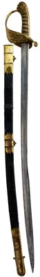 Lot 605 - AN 1827 PATTERN NAVAL OFFICER'S SWORD