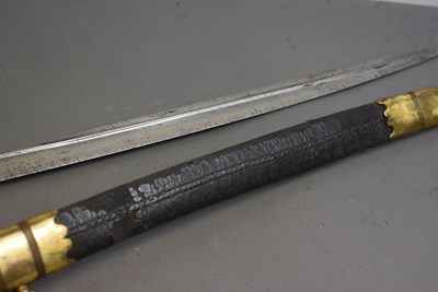 Lot 605 - AN 1827 PATTERN NAVAL OFFICER'S SWORD