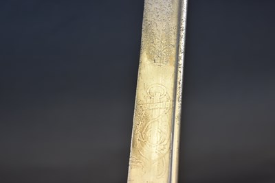 Lot 605 - AN 1827 PATTERN NAVAL OFFICER'S SWORD