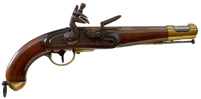 Lot 312 - A .680 CALIBRE BELGIAN MODEL 1851 FLINTLOCK SERVICE PISTOL
