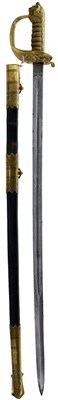 Lot 606 - A ROYAL NAVAL OFFICER'S SWORD