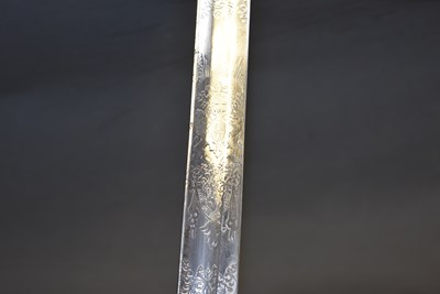 Lot 607 - AN 1847 PATTERN NAVAL OFFICER'S SWORD