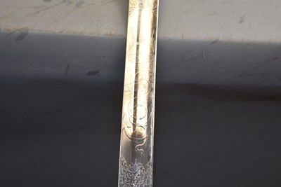Lot 607 - AN 1847 PATTERN NAVAL OFFICER'S SWORD