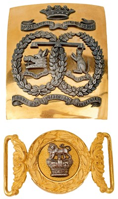 Lot AN 1881 PATTERN ARGYLL & SUTHERLAND HIGHLANDERS OFFICER'S SHOULDER BELT PLATE