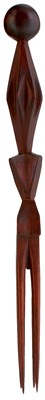 Lot A FIJIAN DARK WOOD CANNIBAL'S FORK