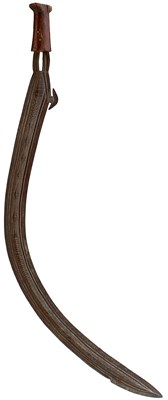 Lot A LATE 19TH CENTURY CONGOLESE AZANDE SICKLE-SWORD OR MAMBELI
