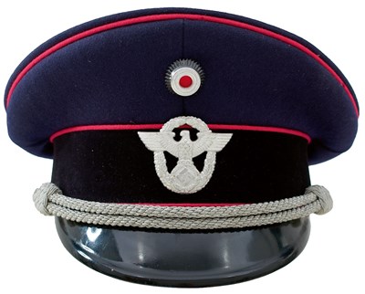 Lot A THIRD REICH FEUERSCHUTZPOLIZEI OFFICER'S CAP