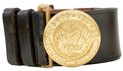 Lot A RARE THIRD REICH RAILWAY OFFICER'S BELT AND BUCKLE