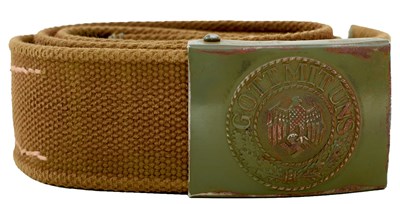 Lot A RARE THIRD REICH AFRIKA KORPS OTHER RANKS BELT AND BUCKLE