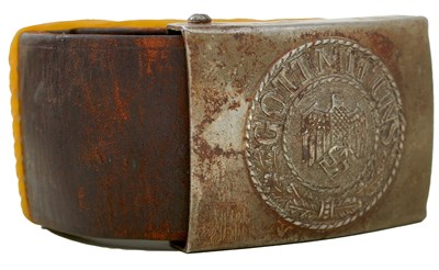 Lot A THIRD REICH ARMY BELT AND BUCKLE