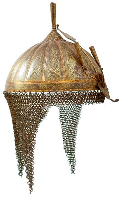 Lot A 19TH CENTURY INDIAN KULAH KHUD OR HELMET