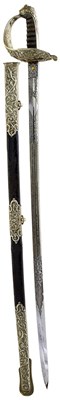 Lot 615 - A VICTORIAN PRESENTATION SWORD TO THE CAMBRIDGESHIRE RIFLES BY MAPPIN BROS