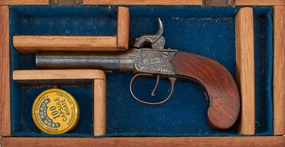 Lot A 60-BORE PERCUSSION BOXOCK POCKET PISTOL