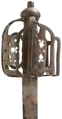 Lot AN 18TH CENTURY BASKET HILTED BACKSWORD