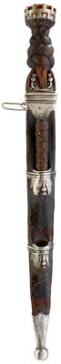 Lot A RARE 18TH CENTURY SCOTTISH WHITE METAL MOUNTED DIRK