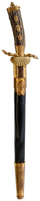 Lot 252 - AN IMPERIAL GERMAN PRESENTATION HUNTING CUTLASS OR HIRSCHFANGER