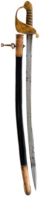 Lot 168 - AN EARLY VICTORIAN 1827 PATTERN NAVAL OFFICER'S SWORD