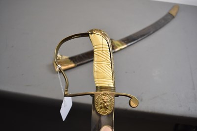 Lot 621 - A GEORGIAN OFFICER'S PRESENTATION SWORD