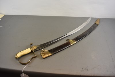 Lot 621 - A GEORGIAN OFFICER'S PRESENTATION SWORD