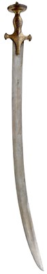Lot 87 - A 19TH CENTURY INDIAN MUGHAL TULWAR OR SWORD