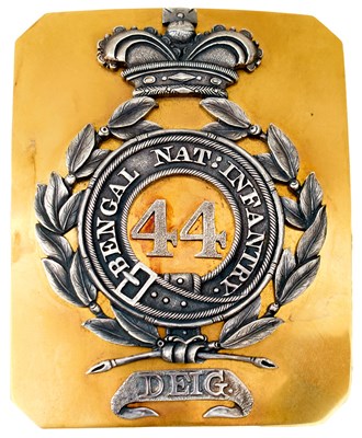 Lot INDIAN ARMY: A 44TH BENGAL NATIVE INFANTRY OFFICER'S SHOULDER BELT PLATE