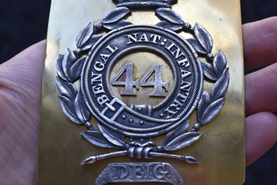Lot 659 - INDIAN ARMY: A 44TH BENGAL NATIVE INFANTRY OFFICER'S SHOULDER BELT PLATE