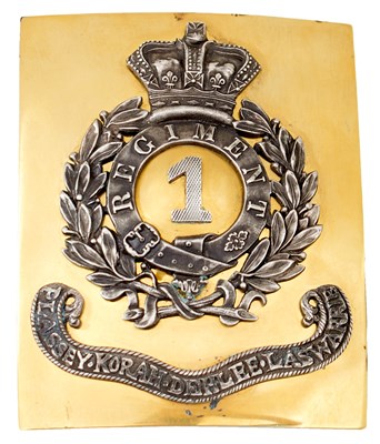 Lot INDIAN ARMY: A 1ST MADRAS NATIVE INFANTRY OFFICER'S SHOULDER BELT PLATE
