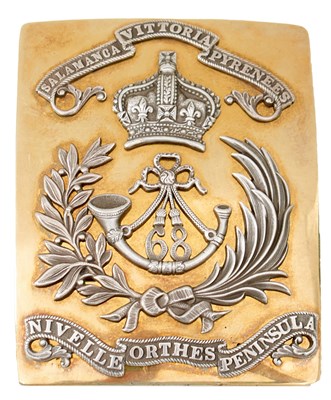 Lot A 68TH REGIMENT (DURHAM LIGHT INFANTRY) OFFICER'S SHOULDER BELT PLATE