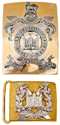 Lot A KING'S OWN SCOTTISH BORDERERS OFFICER'S SHOULDER BELT PLATE