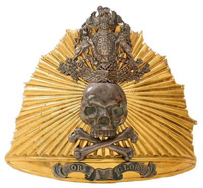 Lot AN EARLY 19TH CENTURY OFFICER'S LANCE CAP PLATE OF THE 17TH LANCERS
