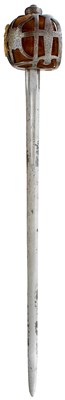 Lot AN 18TH CENTURY SCOTTISH BASKET HILTED BROAD SWORD TO THE 42ND REGIMENT OF FOOT OR BLACK WATCH