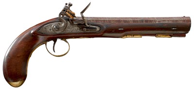 Lot A .650 CALIBRE FLINTLOCK OFFICER’S PISTOL BY TOMLINSON