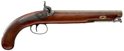Lot A 32-BORE PERCUSSION HOLSTER PISTOL BY SOLLOM
