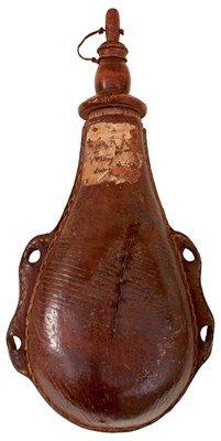 Lot A RARE ENGLISH CIVIL WAR PERIOD POWDER FLASK
