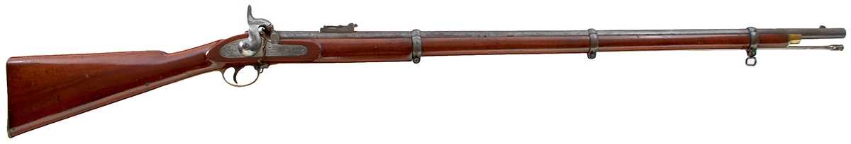 Lot 436 - A .577 CALIBRE PERCUSSION THREE-BAND ENFIELD RIFLE