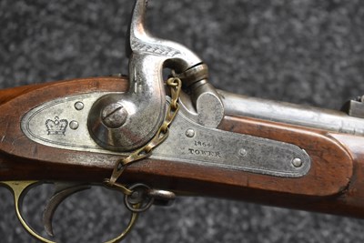 Lot 436 - A .577 CALIBRE PERCUSSION THREE-BAND ENFIELD RIFLE