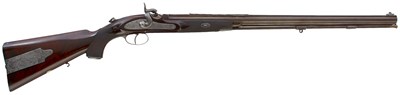 Lot A .451 CAPPING BREECHLOADING MONKEY TAIL RIFLE BY HOLLIS & SONS