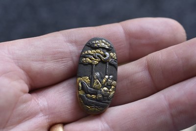 Lot 42 - A COLLECTION OF SIX VARIOUS FUCHI AND SIX VARIOUS KASHIRA